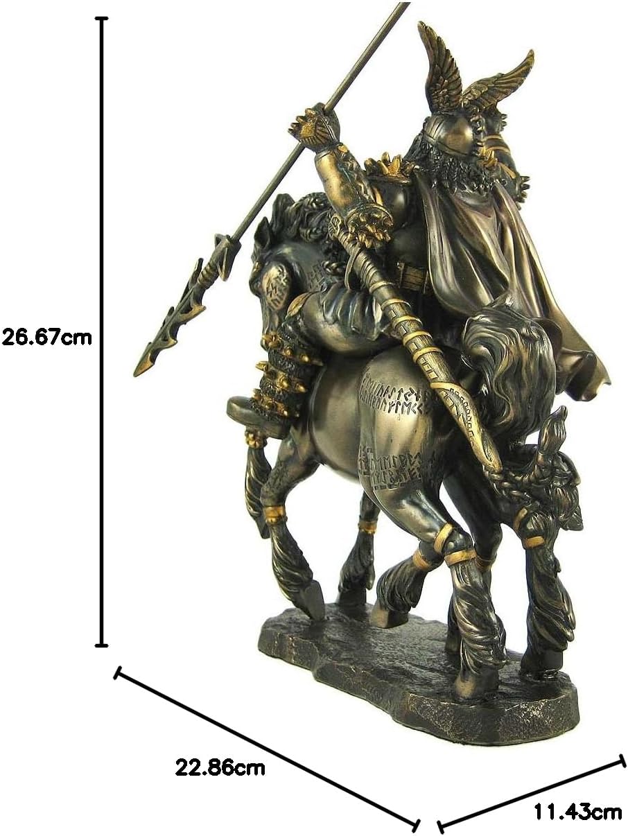 Pacific Giftware Norse God Odin Bronze Finish Statue Pagan Viking