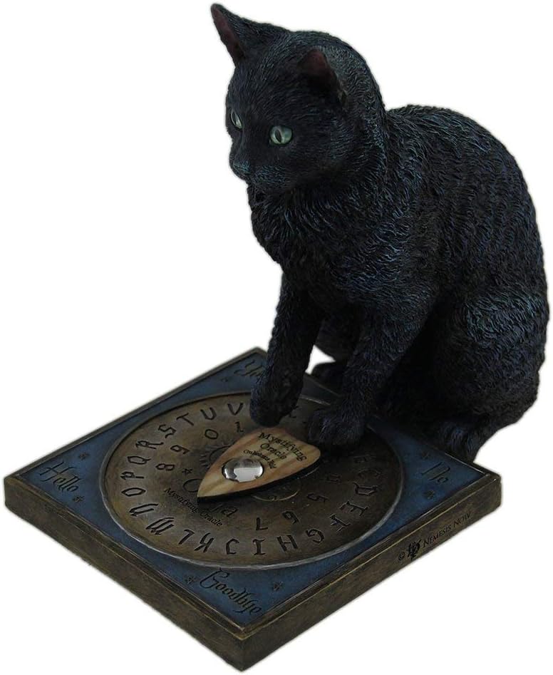 Veronese Design Lisa Parker His Master's Voice Black Cat On Spirit Board Statue