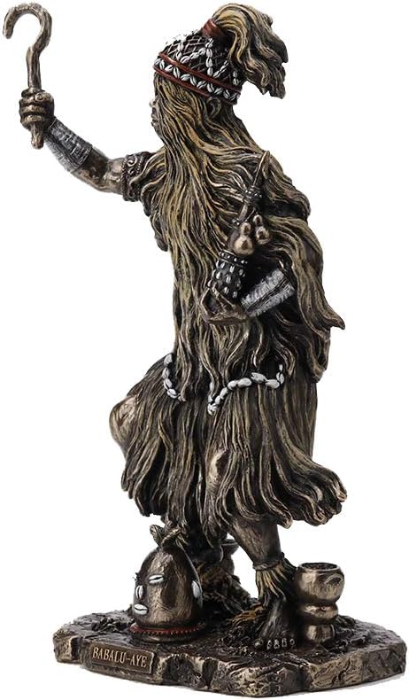 Veronese Design Bronzed Finish Babalu Aye Orisha of Health and Healing Statue 8.5 Inches Tall
