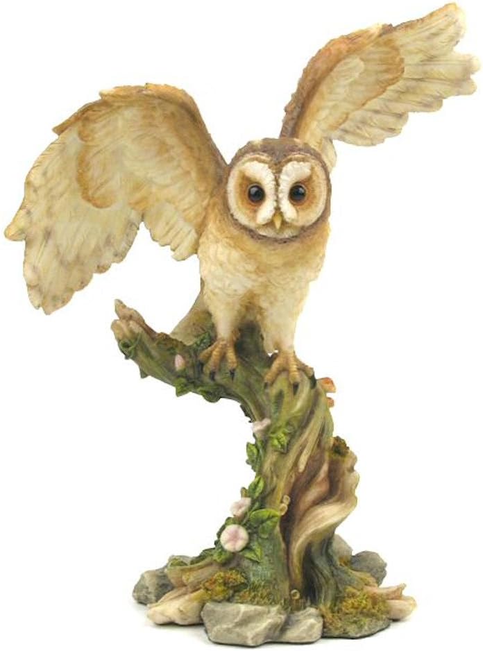 Veronese Design Owl Spreading His Wings Bird Sculpture
