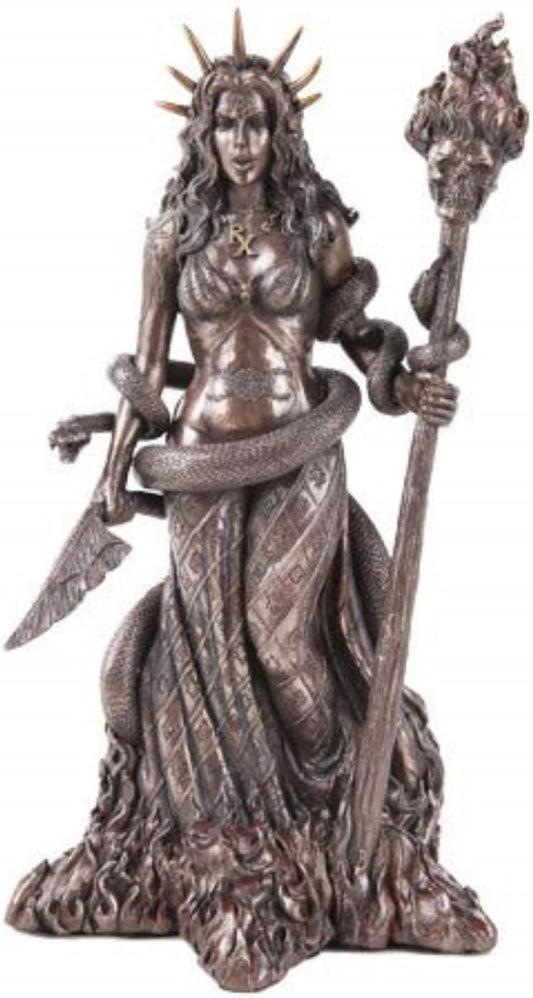 Pacific Giftware Greek Witchcraft Pagan Hecate Statue Bronze Patina