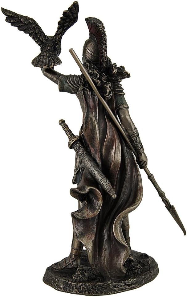 Veronese Design JFSM INC Athena - Greek Goddess Of Wisdom And War with Owl Statue