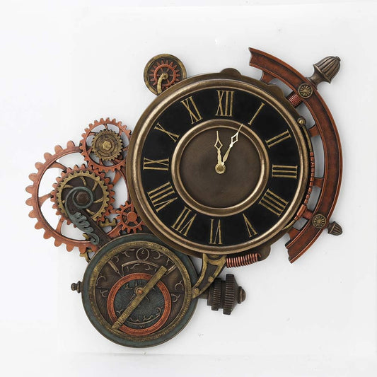 Veronese Design Zeckos Mechanical Steampunk Astrolabe Star Tracker Wall Clock 17 Inch