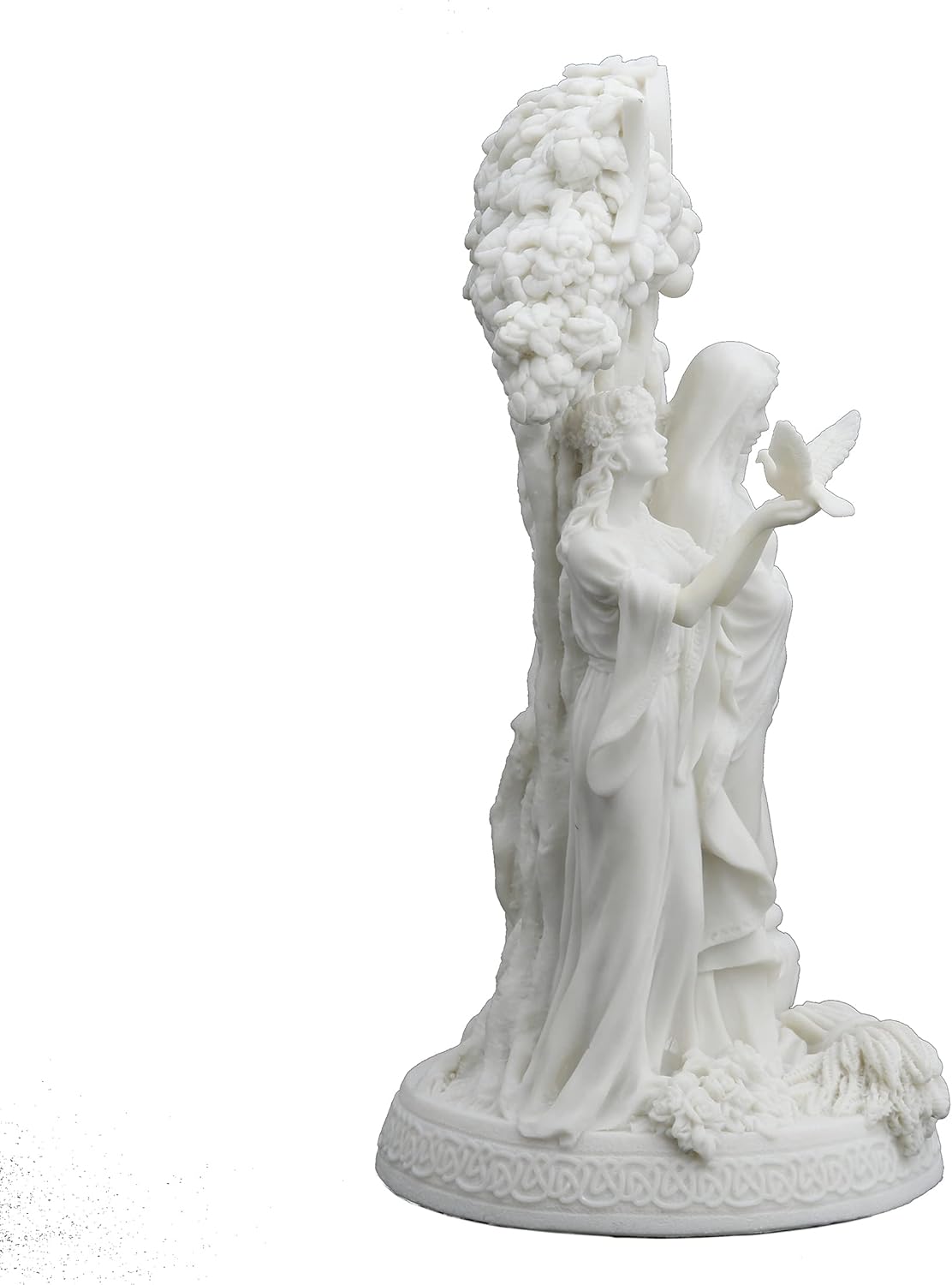 10.5" Tall Danu Irish Triple Goddess of The Tuatha De Danann Resin Statue White Finish Statue