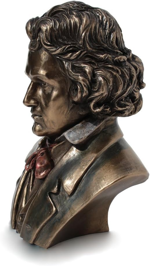 Veronese Design Ludwig Van Beethoven Bust Cold Cast Resin Antique Bronze Finish Statue Realistic Figurine