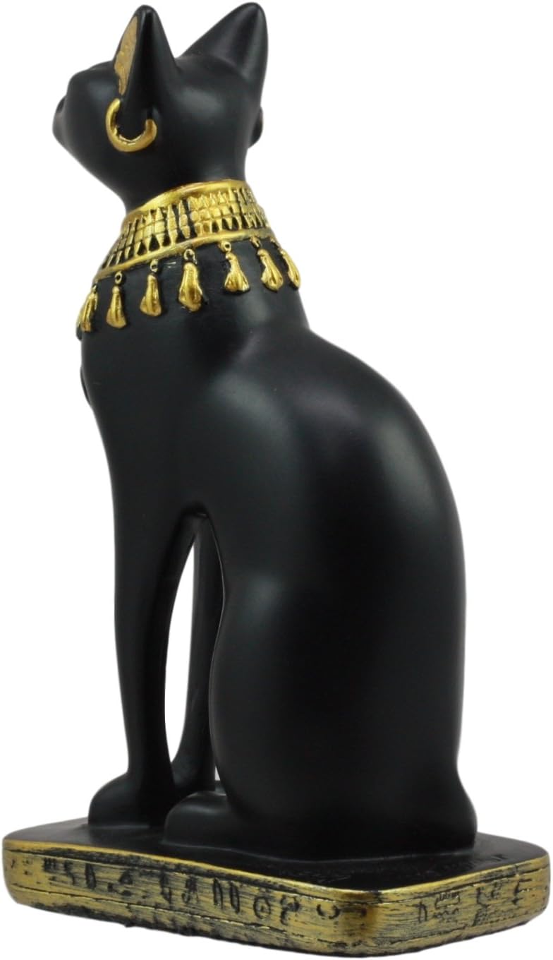 Ebros Small Egyptian Classical Goddess Bastet Statue 5"Tall Gods Of Egypt Deity Ubasti Bast Cat Figurine