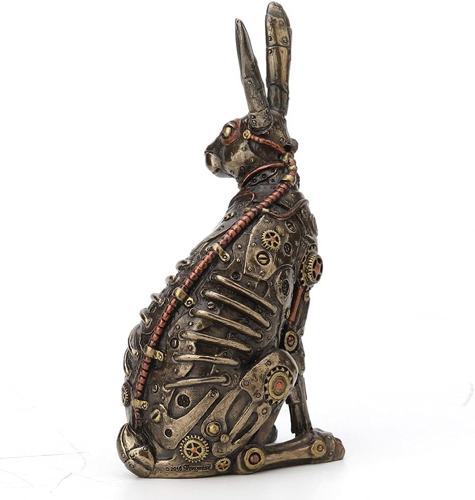 Veronese Design Steampunk Style Jack Rabbit Bronze Finished Statue