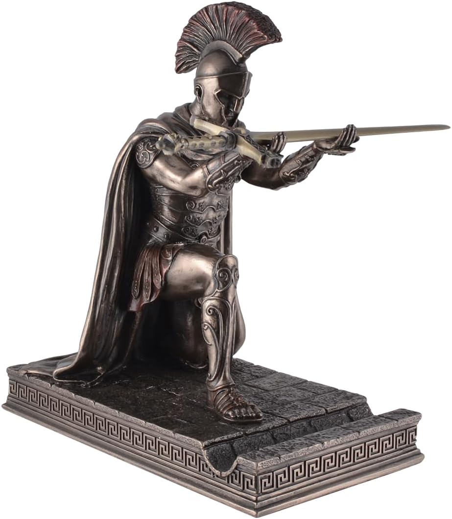 Veronese 708-7407 Letter Opener Roman Centurion Kneeling with Sword Sculpture Rome Legion