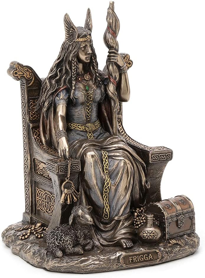 Veronese Design Norse Goddess Frigga Love and Marriage Gifts for Women Statue Cold Cast Resin Antique Bronze Finish Home Decor Sculpture