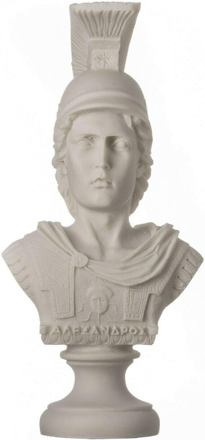 Alexander The Great of Macedonia with Helmet Bust Greek Statue Figure 7.48"