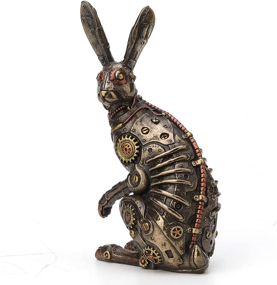 Veronese Design Steampunk Style Jack Rabbit Bronze Finished Statue