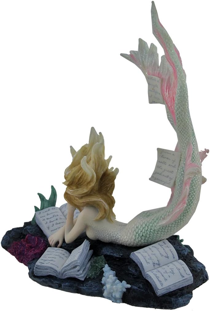 Veronese Design Lost Books By Tiffany Toland-Scott Reading Mermaid Statue