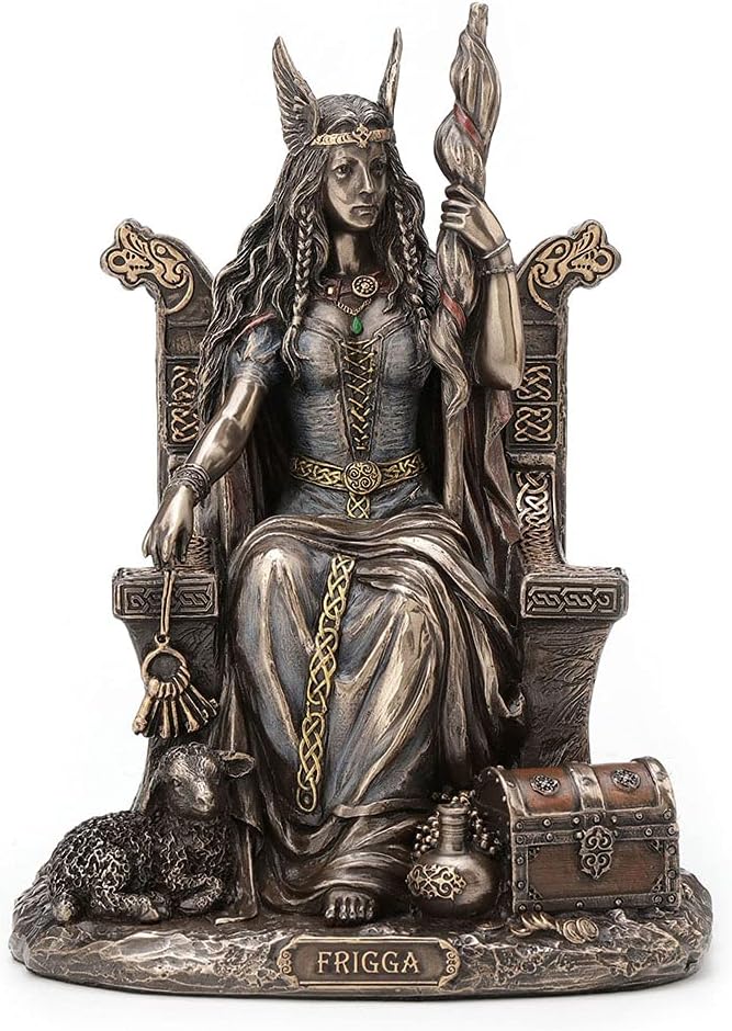 Veronese Design Norse Goddess Frigga Love and Marriage Gifts for Women Statue Cold Cast Resin Antique Bronze Finish Home Decor Sculpture