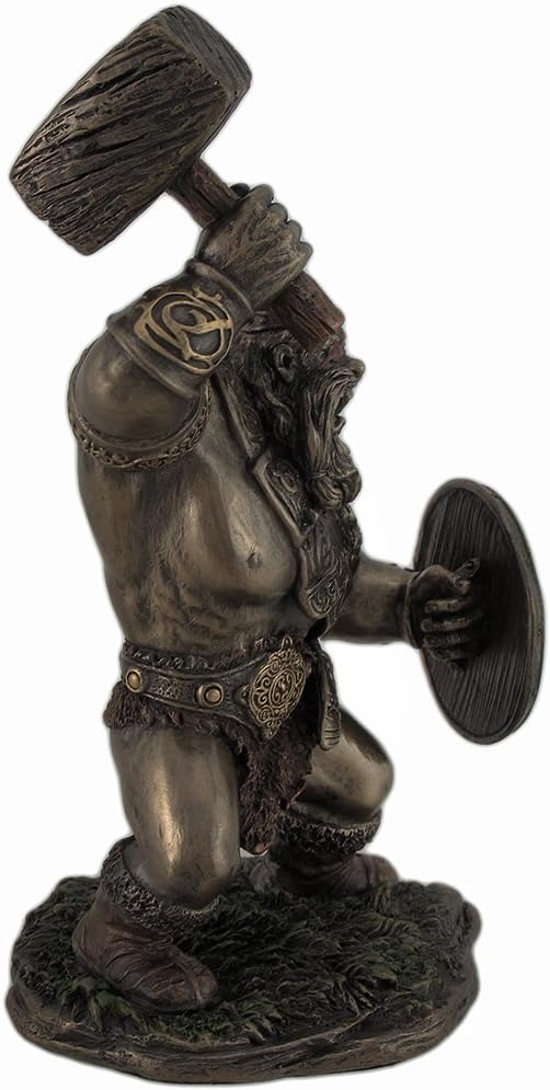 Veronese Comical Viking Warrior With Hammer Statue Figurine