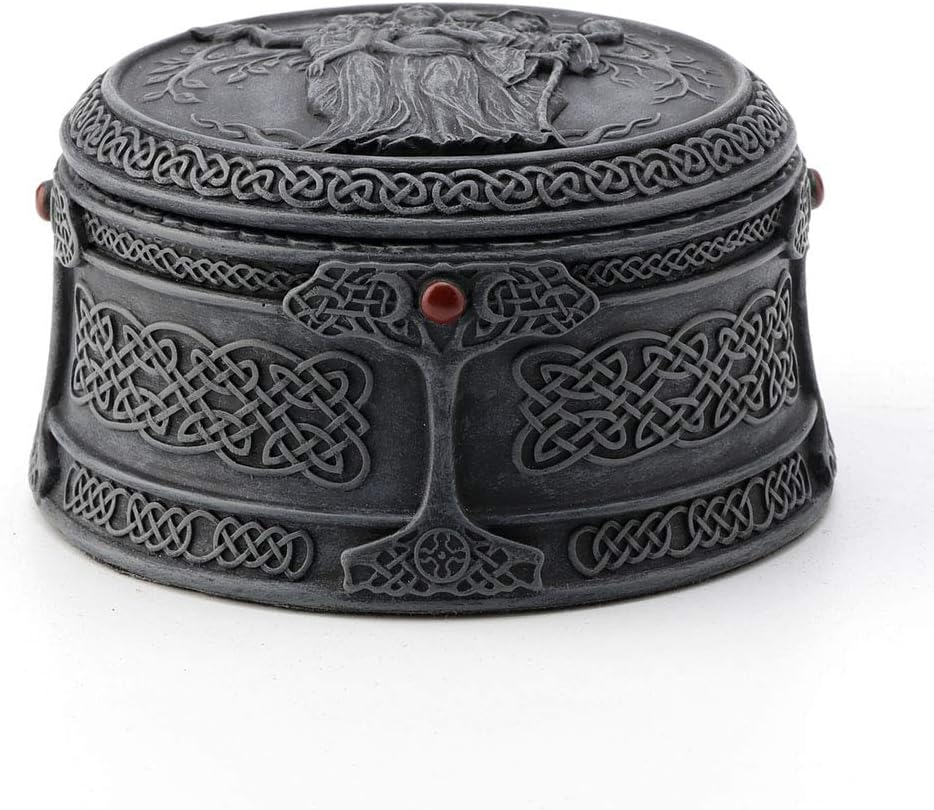 Veronese Design Celtic Triple Goddess Maiden Mother Crone Trinket Box