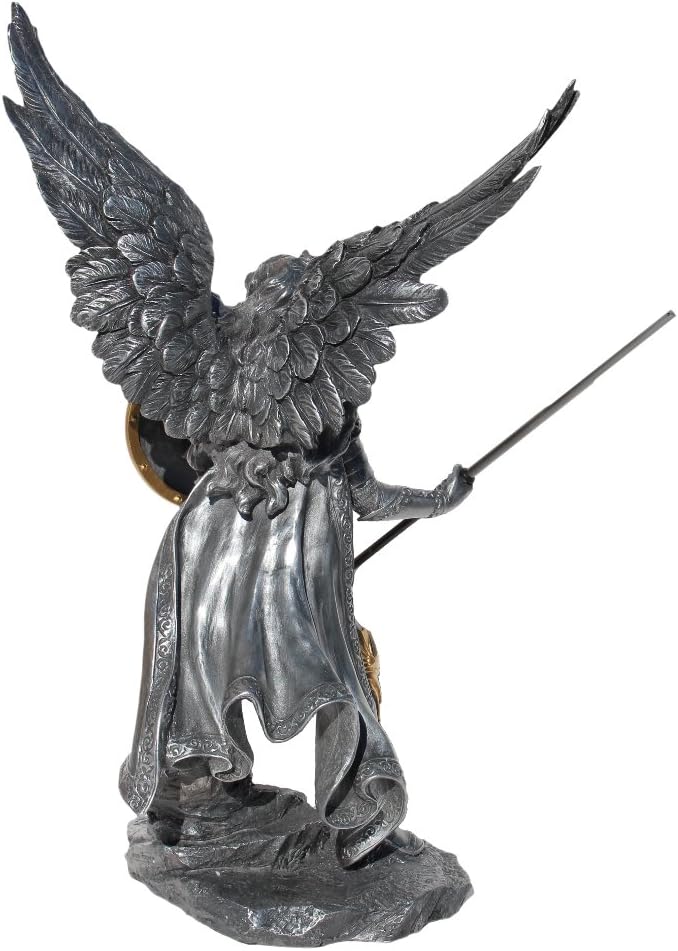 UNICORN STUDIO Veronese Design 13 5/8" Tall Raphael The Archangel Sculpture Religious Gift Figurine Cold Cast Pewter Finish Resin Sculpture