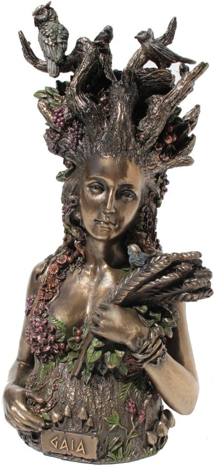 Gaia the Greek Primordial Goddess Of Earth Cold Cast Bronze