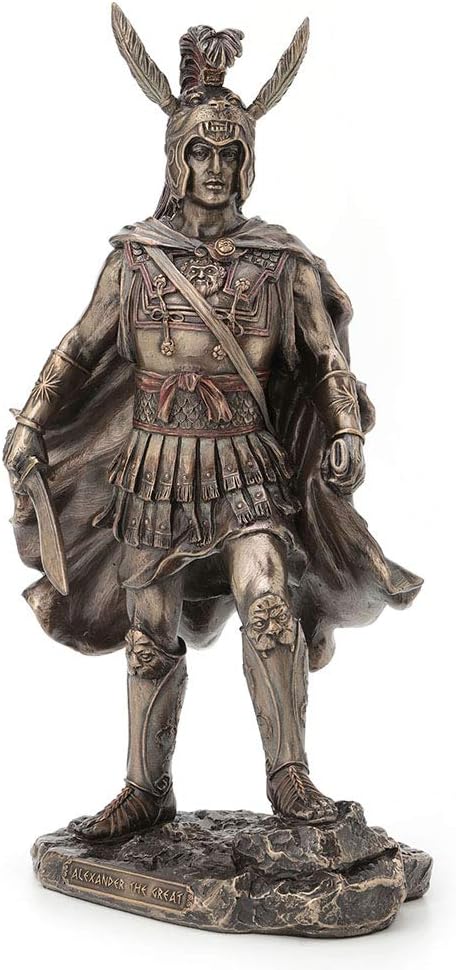 Veronese Design 12 Inch Alexander The Great Antique Bronze Finish Greek Roman Warrior Statue