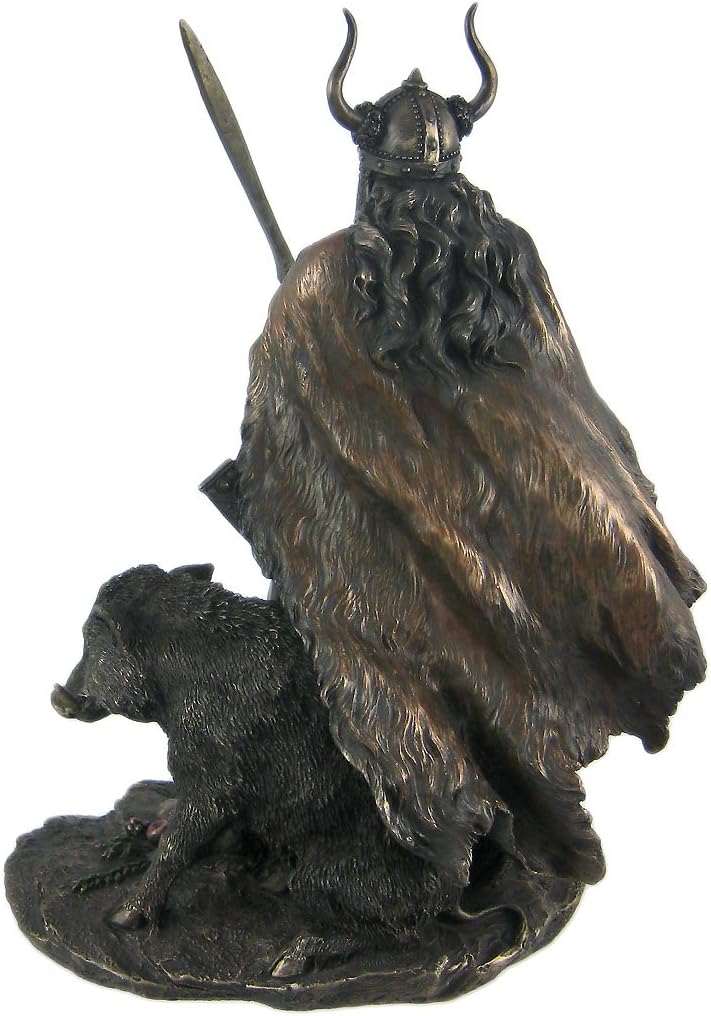 US Norse God Freyr Bronzed Finish Statue Pagan Fertility