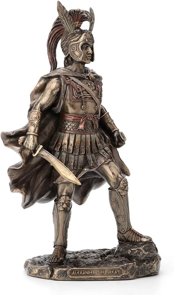 Veronese Design 12 Inch Alexander The Great Antique Bronze Finish Greek Roman Warrior Statue