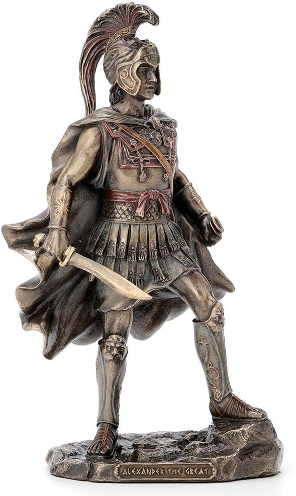 Veronese Design 9.75 Inch Alexander The Great Greek Roman Warrior Historical Antique Bronze Finish Statue Figurine Sculpture