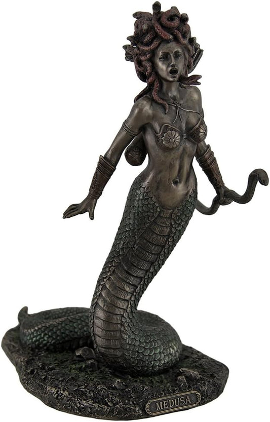 Zeckos Medusa Greek Gorgon Serpent Monster Standing Holding Bow Highly Detailed Statue
