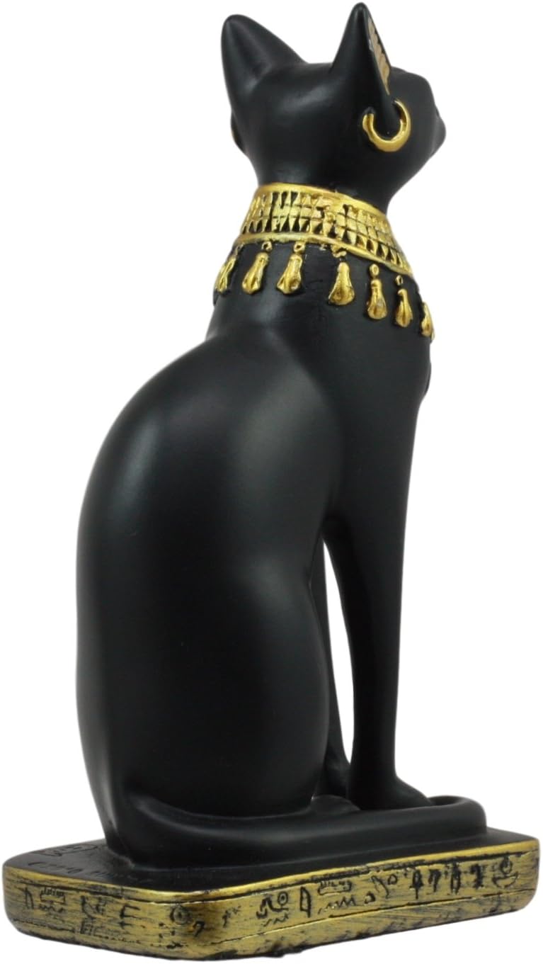 Ebros Small Egyptian Classical Goddess Bastet Statue 5"Tall Gods Of Egypt Deity Ubasti Bast Cat Figurine