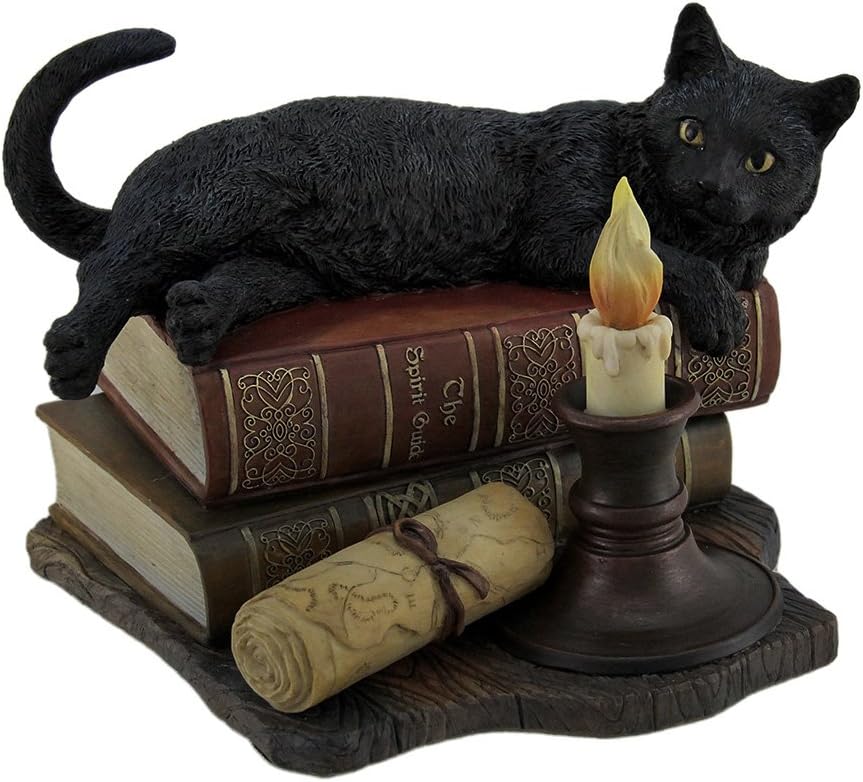 Veronese Design The Witching Hour Black Cat Sculpture