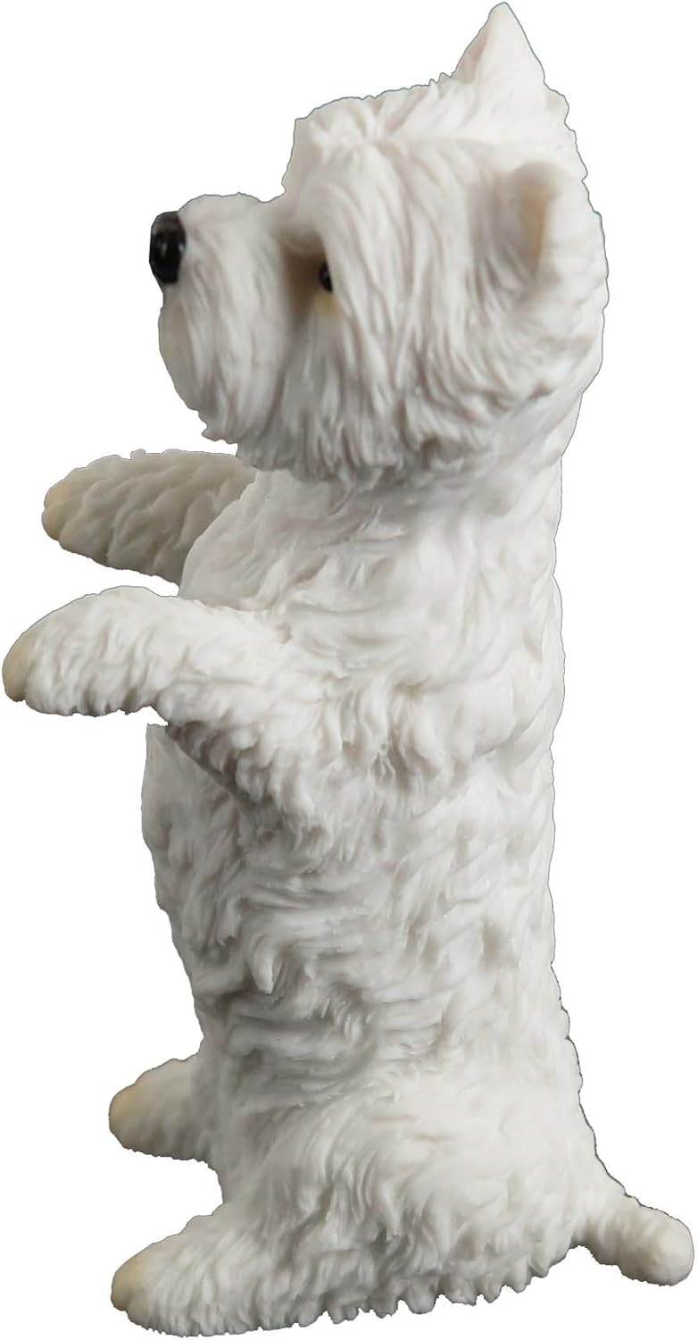 West Highland White Terrier Sitting Up Puppy Dog - Figurine Miniature 4.25"H New