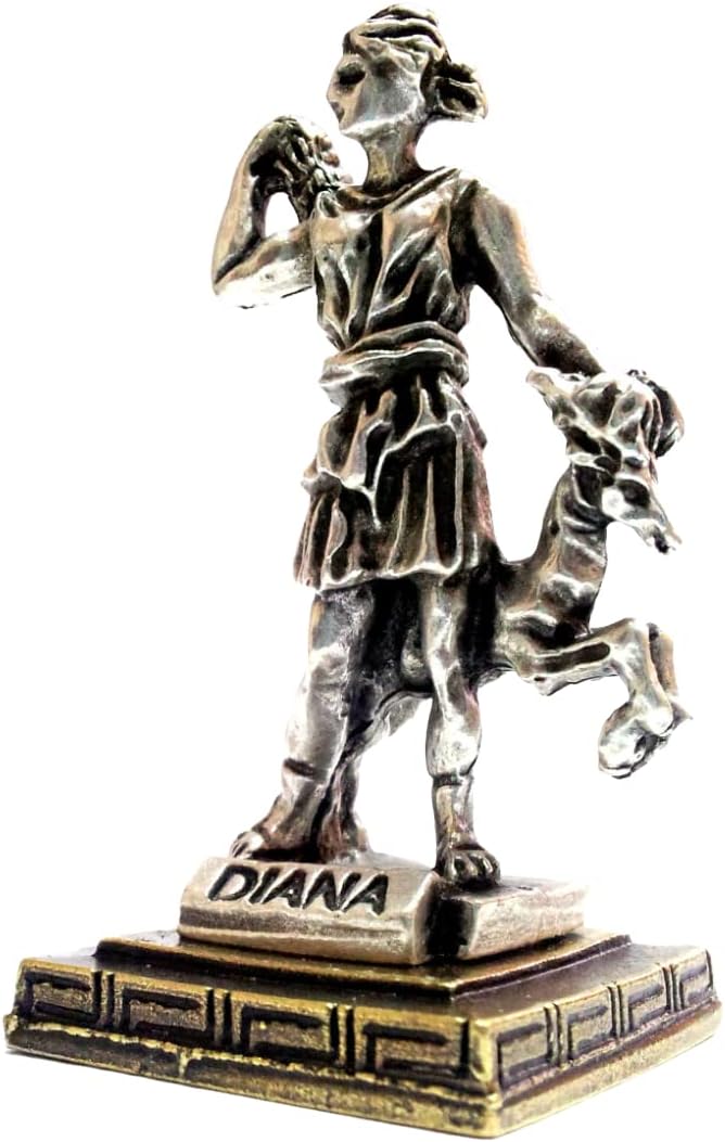 IconsGr Ancient Greek Zamac Miniature Statue of Diana (1558-silver)