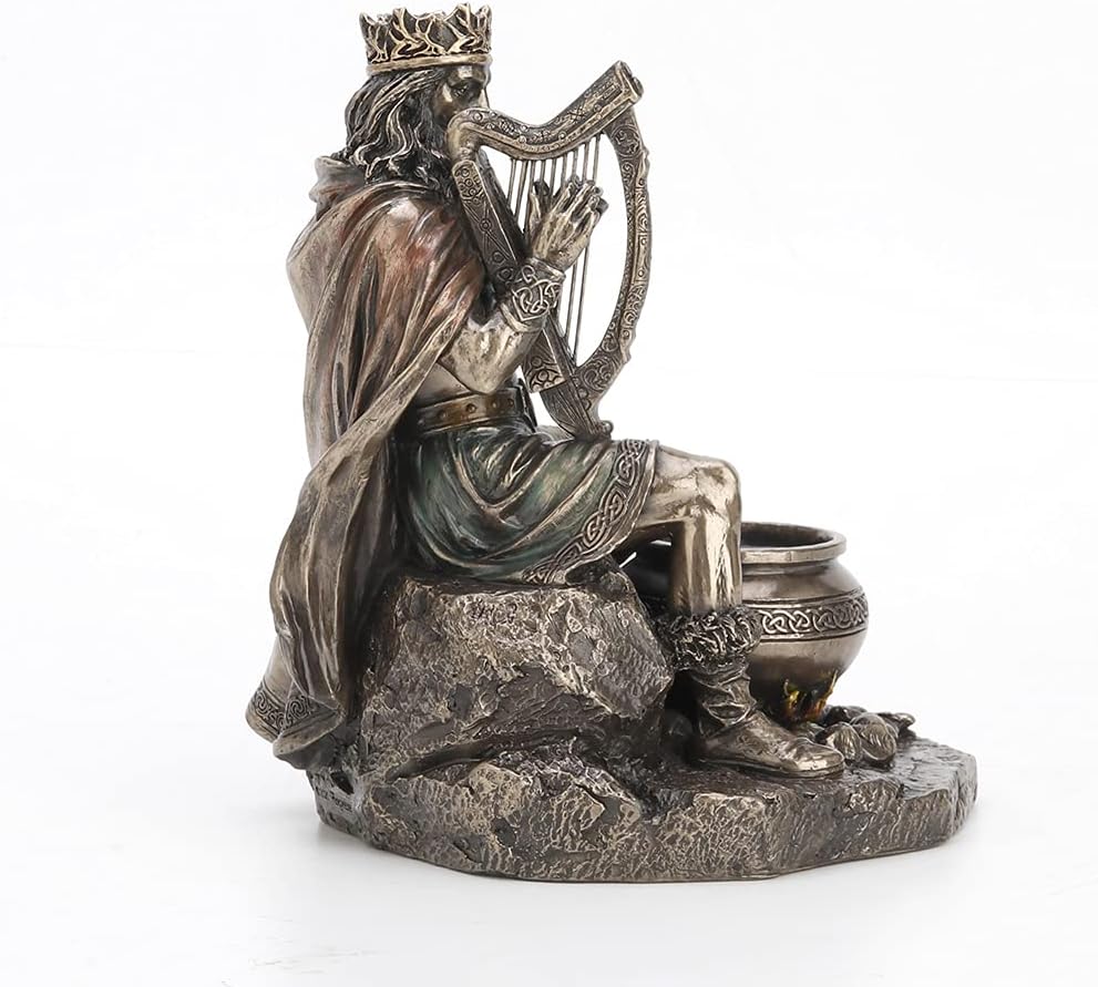 7 1/4" Tall Celtic God Dagda Druid King of Tuatha De Danann Cold Cast Bronzed Resin Sculpture