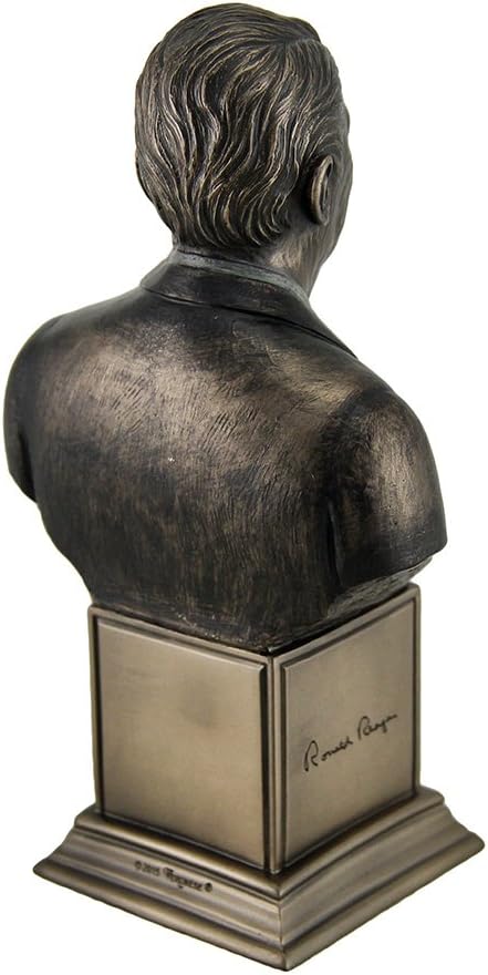 Veronese Design Ronald Wilson Reagan Bronze Finish Statue On Inscribed Plinth