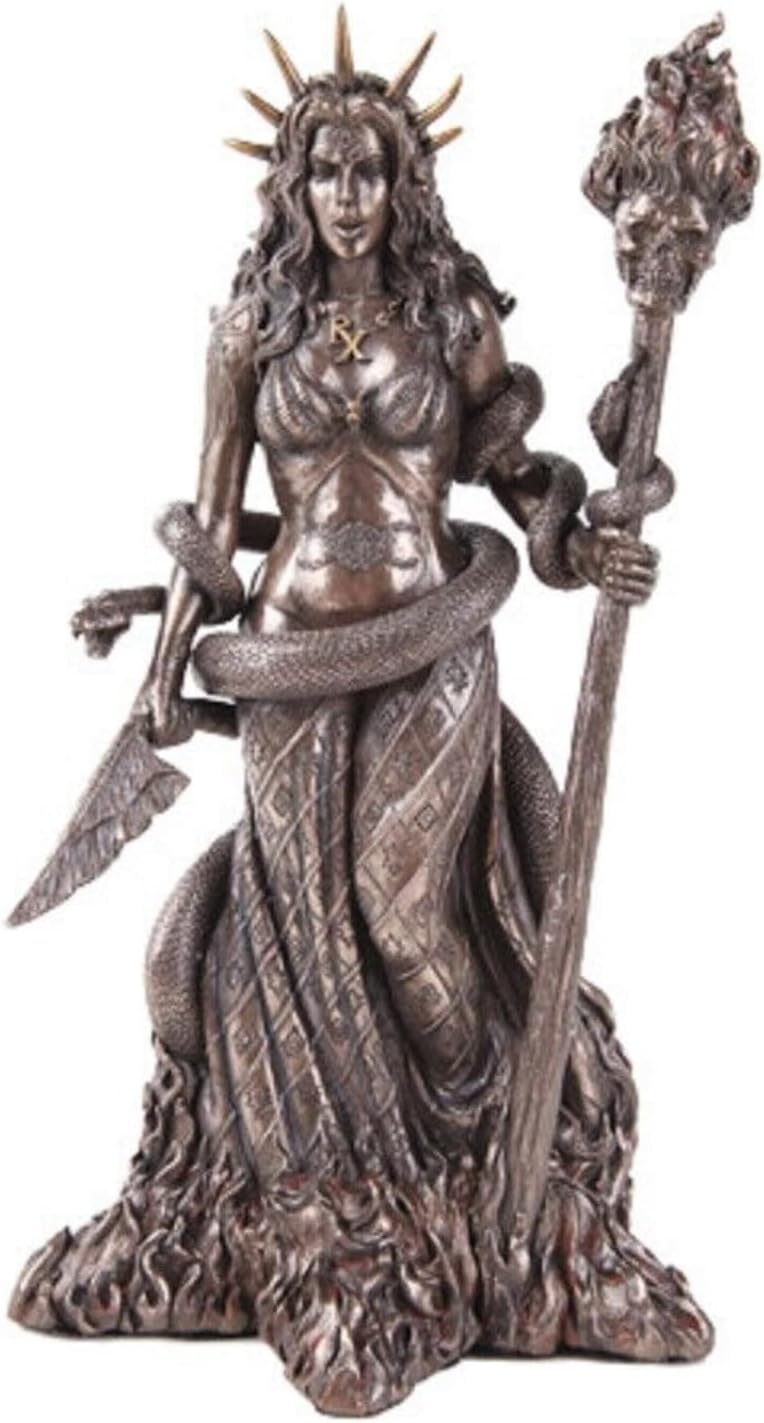 Pacific Giftware Greek Witchcraft Pagan Hecate Statue Bronze Patina