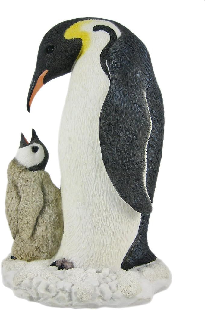 Mother And Child Penguin Statue Baby Chick