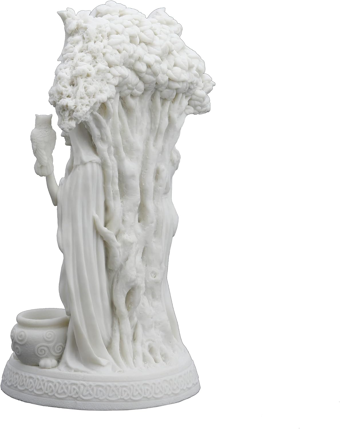 10.5" Tall Danu Irish Triple Goddess of The Tuatha De Danann Resin Statue White Finish Statue