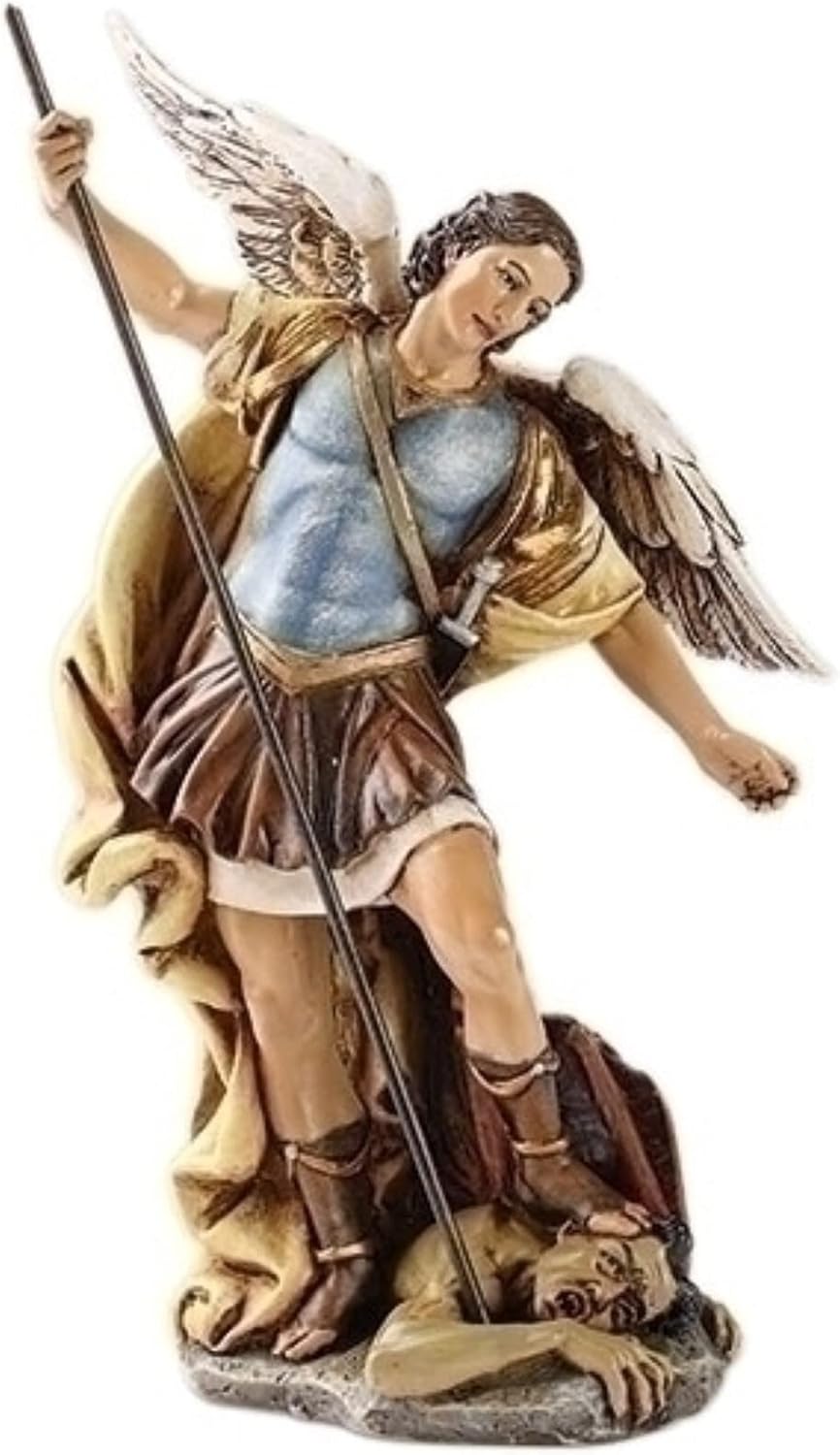 Joseph's Studio Renaissance Collection by Roman Exclusive St. Michael The Archangel Defeating Satan Figurine, 7.25-Inch