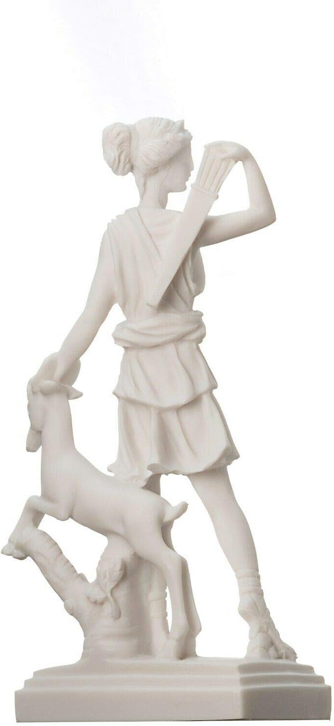 BeautifulGreekStatues Artemis Diana of Versailles Huntress w/Deer Statue Greek Roman 10 Inches
