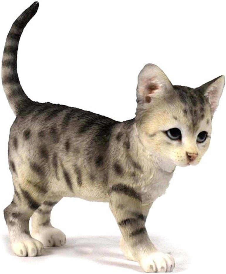 Veronese Design Kitten Standing with Raised Tail Sculpture