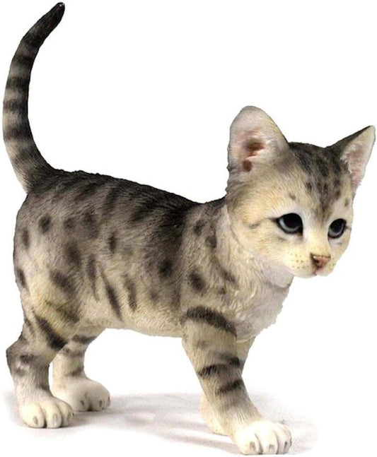Veronese Design Kitten Standing with Raised Tail Sculpture