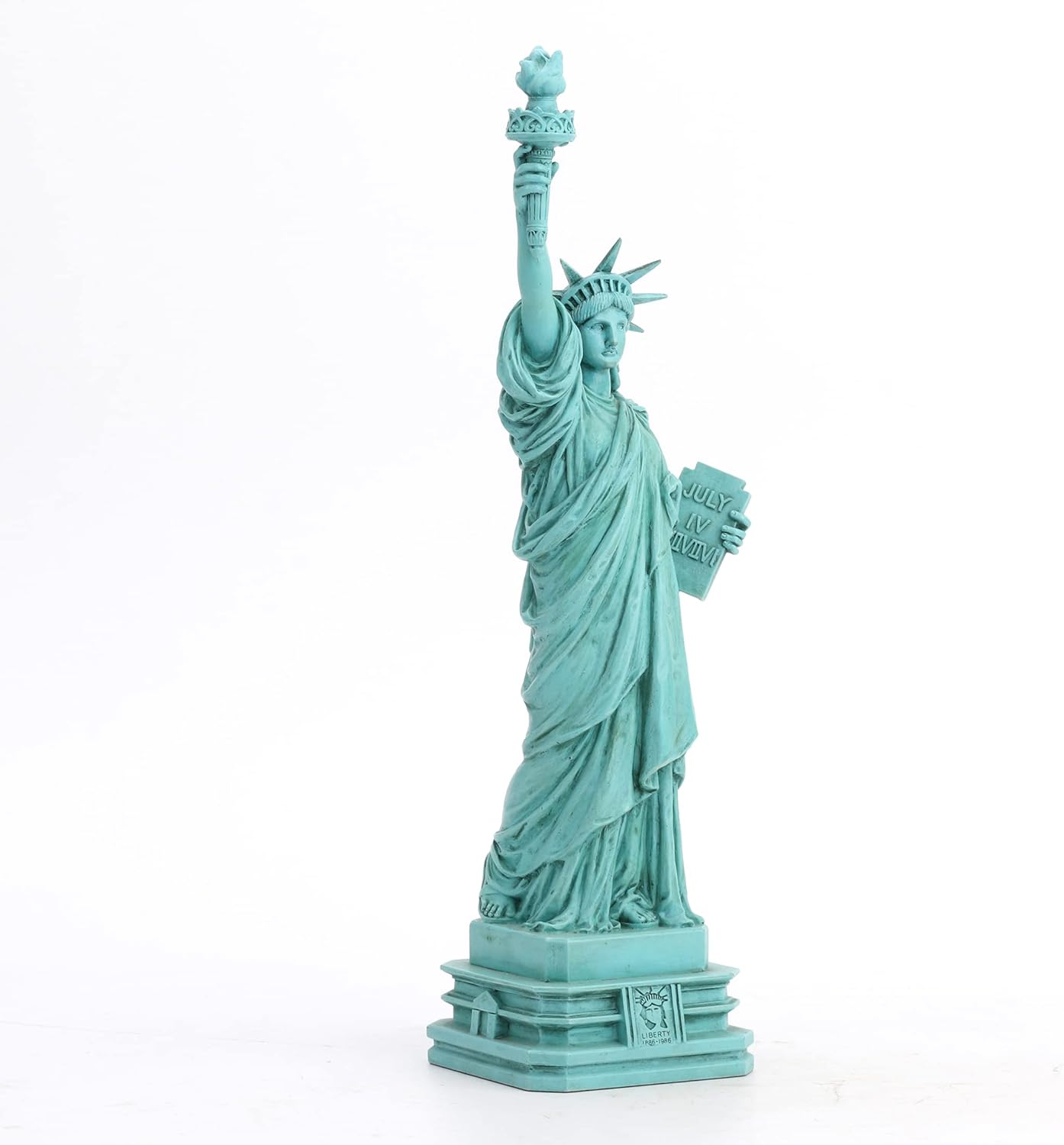 Veronese Design 12 3/8 Inch Statue of Liberty Resin Sculpture Handpainted Finish