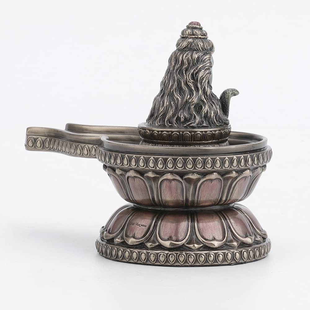 Veronese Design 4 7/8 Shiva Linga Hindu God Collectible Cold Cast Bronzed Resin Statue Spiritual Figurine