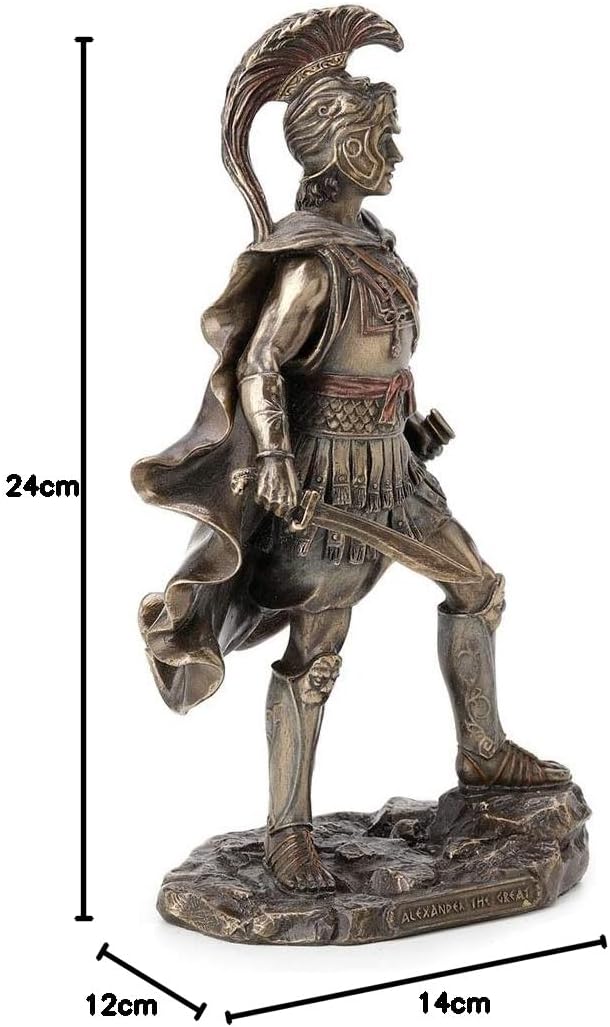Veronese Design 9.75 Inch Alexander The Great Greek Roman Warrior Historical Antique Bronze Finish Statue Figurine Sculpture