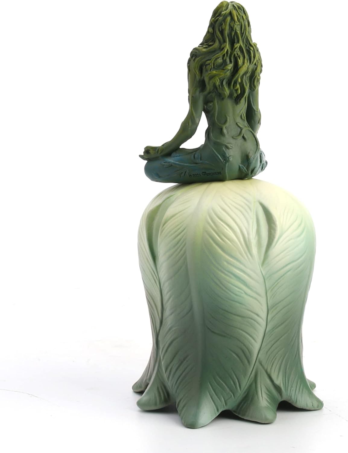 Veronese Design 5 3/4" Mother Earth Gaia Sitting Meditation Pose Flower Bell Resin Figurine