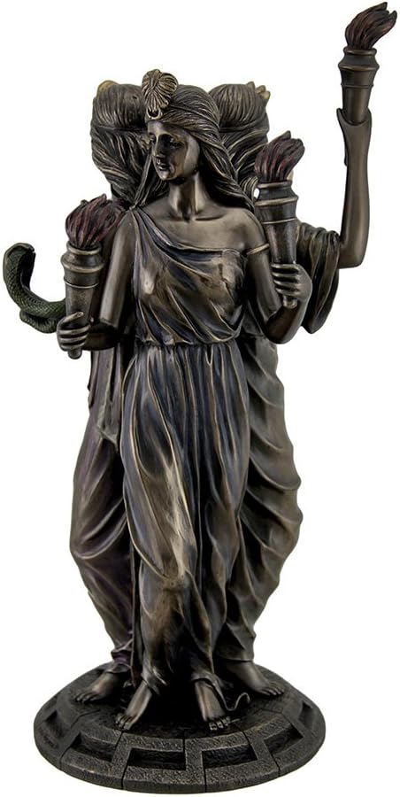 Veronese Design Large Bronze Finish Greek Goddess Hecate Triple Goddess Statue Figurine
