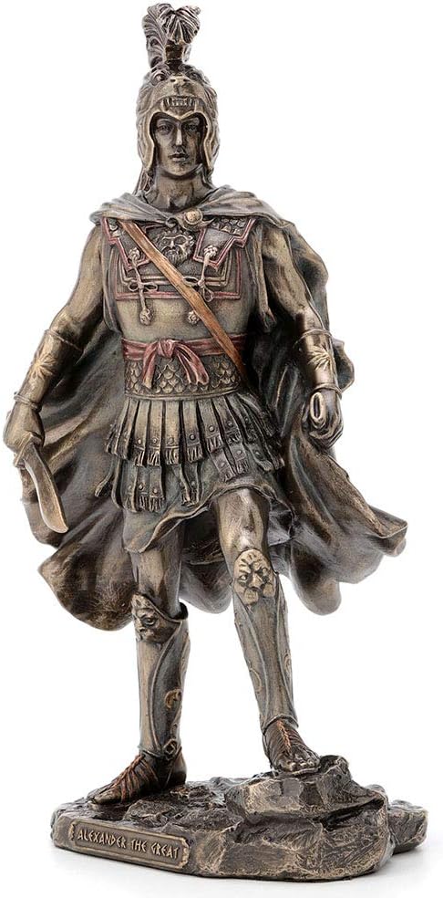 Veronese Design 9.75 Inch Alexander The Great Greek Roman Warrior Historical Antique Bronze Finish Statue Figurine Sculpture