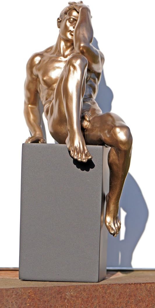 'Body talk Veronese "Nude Male Sculpture, Athlete, Bronzed To Take A Breath