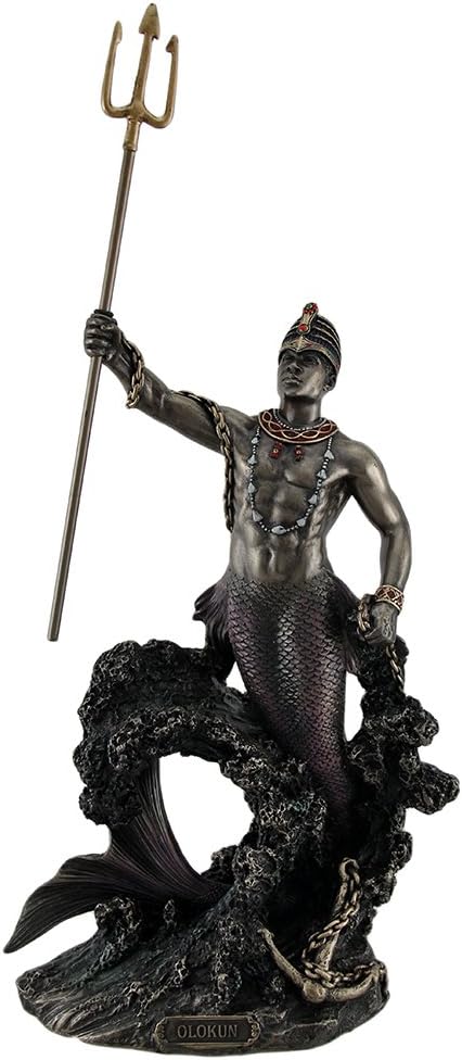 Veronese Design Olokun Owner of the Deep Sea Bronze Finish Statue