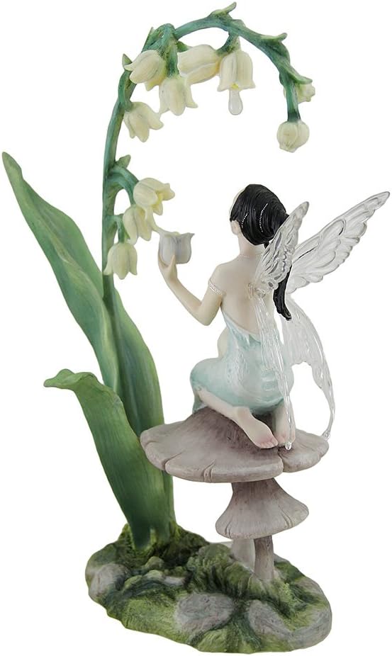 Veronese Design Lily of the Valley Flower Fairy Statue by Artist Rachel Anderson 11 Inch