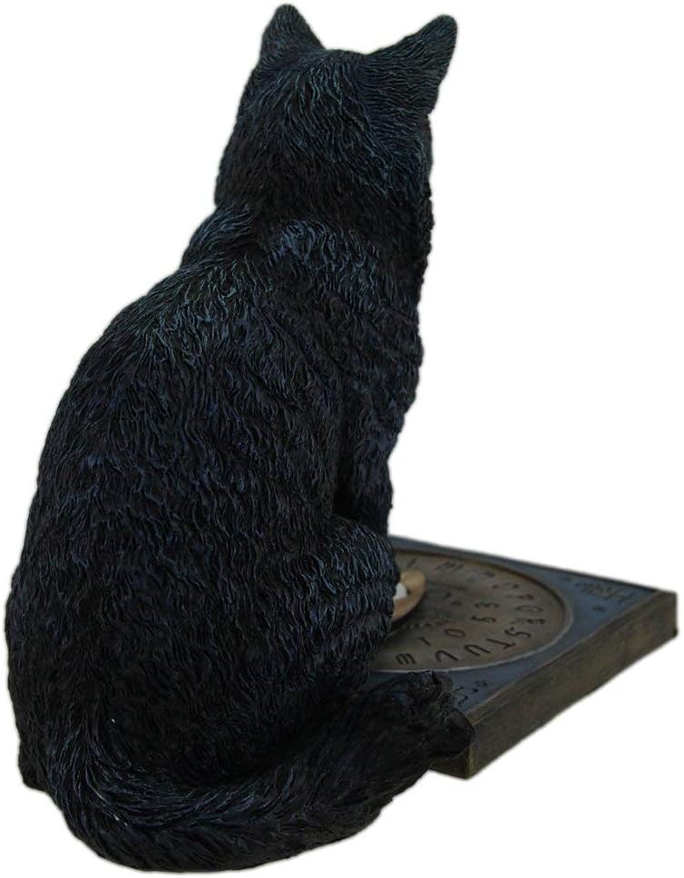 Veronese Design Lisa Parker His Master's Voice Black Cat On Spirit Board Statue