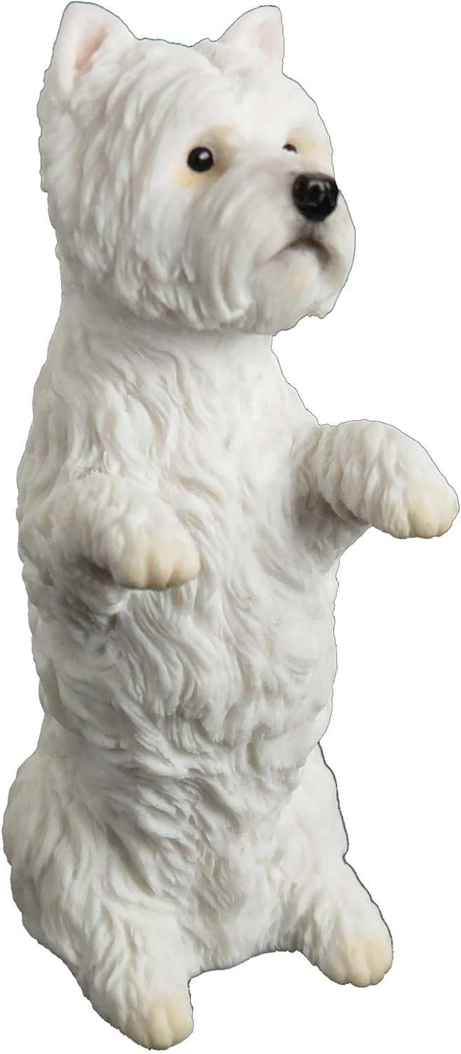 West Highland White Terrier Sitting Up Puppy Dog - Figurine Miniature 4.25"H New